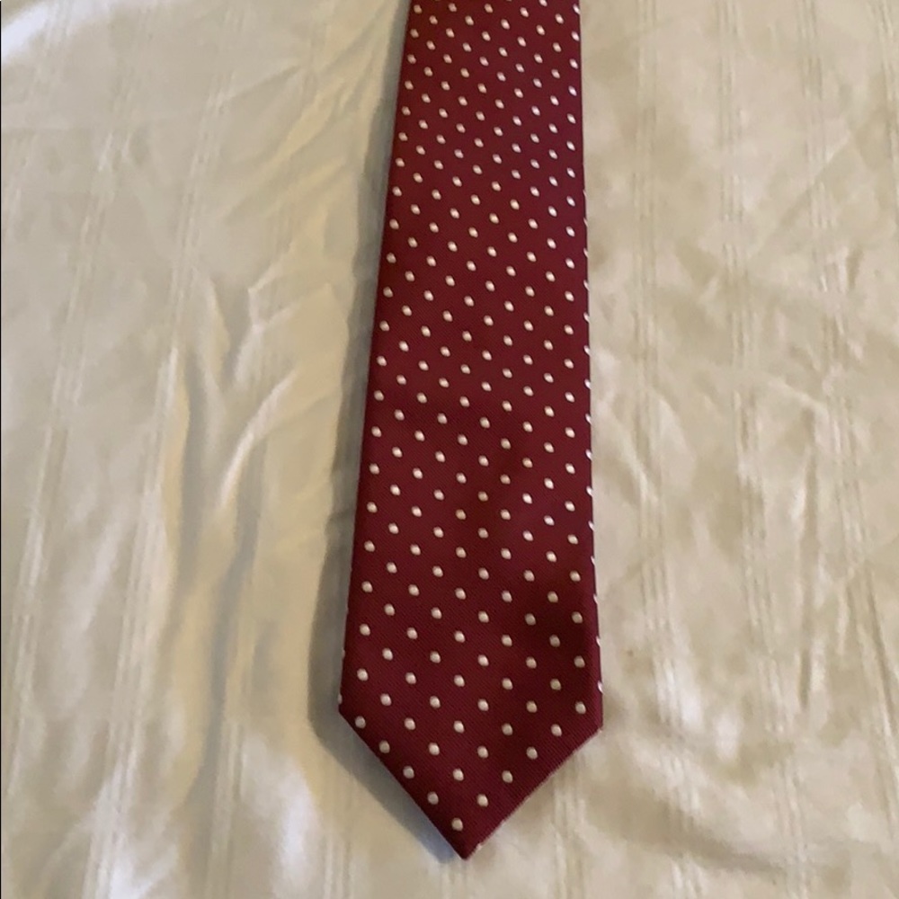 Maroon Polka-dot Men’s Tie